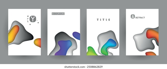 Artistic covers design. Creative colors backgrounds. Trendy futuristic design