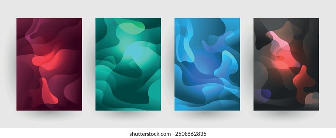 Diseño de cubiertas artísticas. Fondos de colores creativos. Diseño futurista de moda