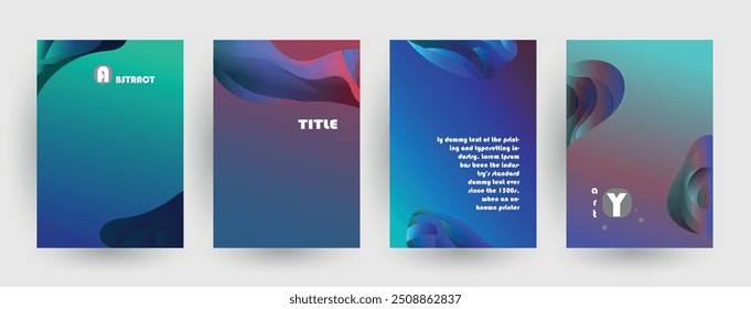 Diseño de cubiertas artísticas. Fondos de colores creativos. Diseño futurista de moda