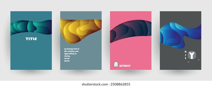 Design de capas artísticas. Planos de fundo de cores criativas. Design futurista moderno
