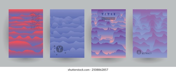 Artistic covers design. Creative colors backgrounds. Trendy futuristic design