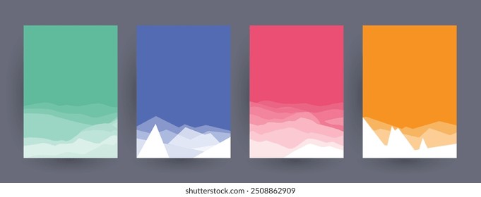 Artistic covers design. Creative colors backgrounds. Trendy futuristic design