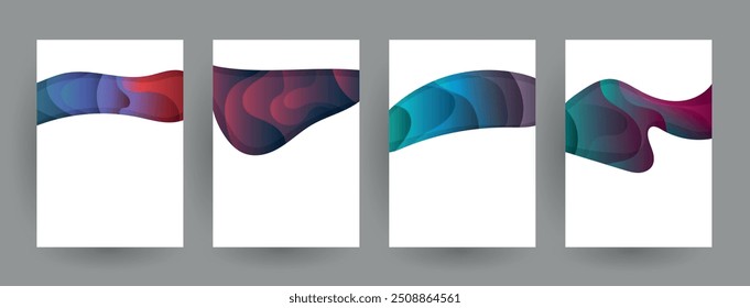 Diseño de cubiertas artísticas. Fondos de colores creativos. Diseño futurista de moda