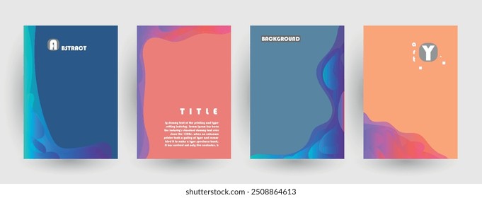 Artistic covers design. Creative colors backgrounds. Trendy futuristic design