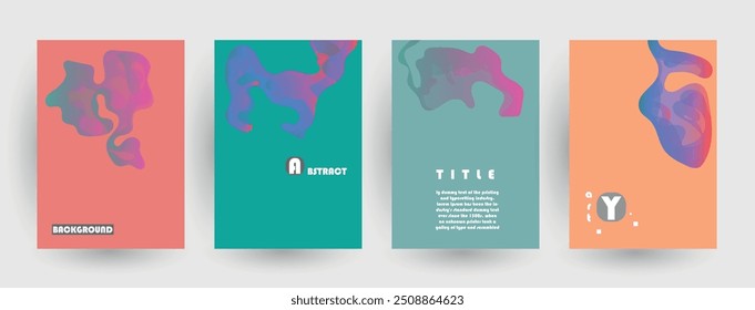 Artistic covers design. Creative colors backgrounds. Trendy futuristic design