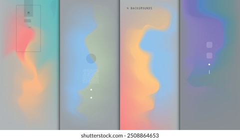 Design de capas artísticas. Planos de fundo de cores criativas. Design futurista moderno