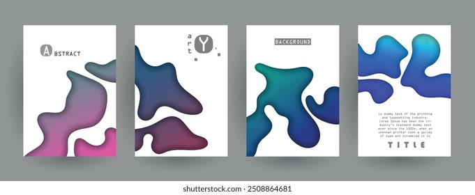 Diseño de cubiertas artísticas. Fondos de colores creativos. Diseño futurista de moda