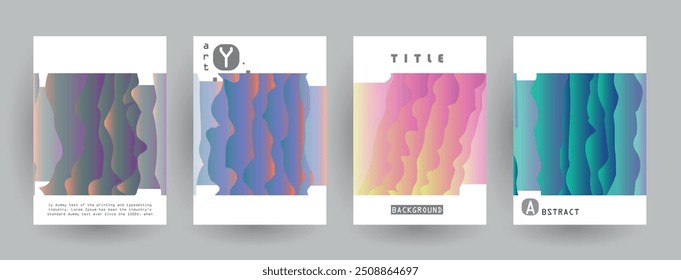 Artistic covers design. Creative colors backgrounds. Trendy futuristic design