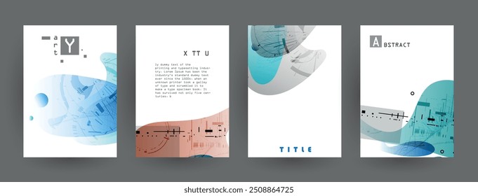Artistic covers design. Creative colors backgrounds. Trendy futuristic design