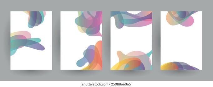 Design de capas artísticas. Planos de fundo de cores criativas. Design futurista moderno