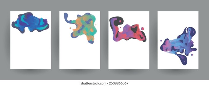 Diseño de cubiertas artísticas. Fondos de colores creativos. Diseño futurista de moda
