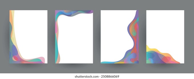 Design de capas artísticas. Planos de fundo de cores criativas. Design futurista moderno
