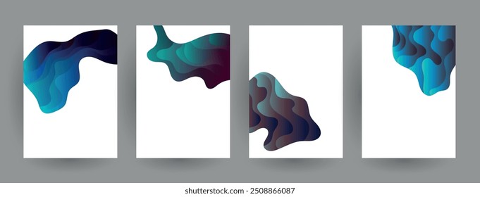 Diseño de cubiertas artísticas. Fondos de colores creativos. Diseño futurista de moda