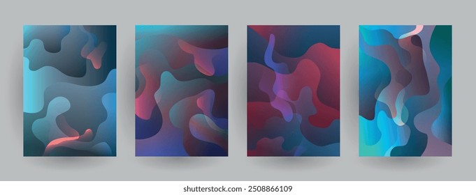 Artistic covers design. Creative colors backgrounds. Trendy futuristic design