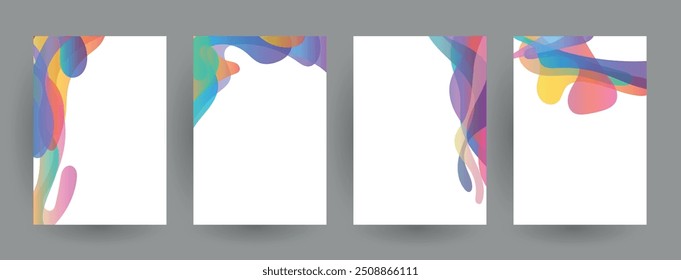 Design de capas artísticas. Planos de fundo de cores criativas. Design futurista moderno