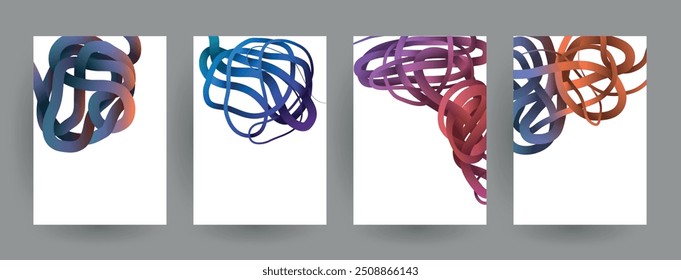 Artistic covers design. Creative colors backgrounds. Trendy futuristic design