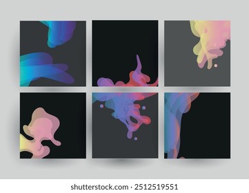 Design de capas artísticas. Planos de fundo de cores criativas. Design futurista moderno