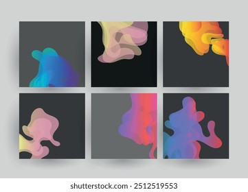 Artistic covers design. Creative colors backgrounds. Trendy futuristic design