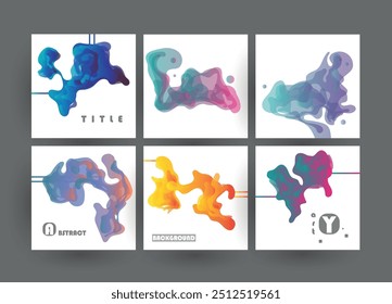 Artistic covers design. Creative colors backgrounds. Trendy futuristic design