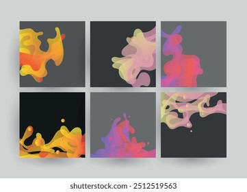 Diseño de cubiertas artísticas. Fondos de colores creativos. Diseño futurista de moda