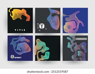 Diseño de cubiertas artísticas. Fondos de colores creativos. Diseño futurista de moda