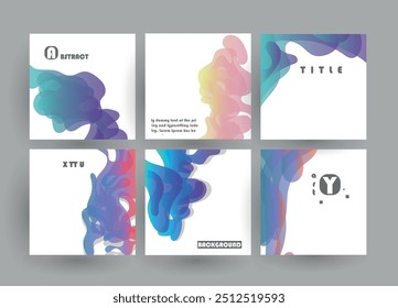Künstlerische Cover Design. Kreative Farben Hintergründe. Trendy futuristisches Design