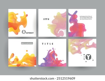 Artistic covers design. Creative colors backgrounds. Trendy futuristic design