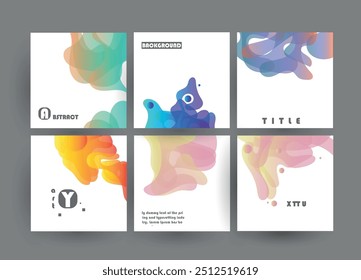 Diseño de cubiertas artísticas. Fondos de colores creativos. Diseño futurista de moda