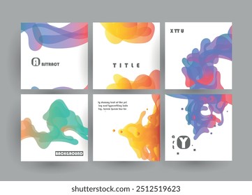 Artistic covers design. Creative colors backgrounds. Trendy futuristic design