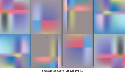 Artistic covers design. Creative colors backgrounds. Trendy futuristic design