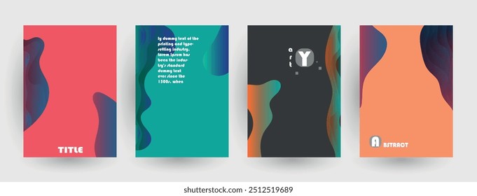 Diseño de cubiertas artísticas. Fondos de colores creativos. Diseño futurista de moda