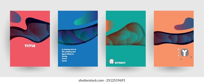 Künstlerische Cover Design. Kreative Farben Hintergründe. Trendy futuristisches Design