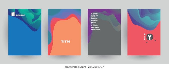 Künstlerische Cover Design. Kreative Farben Hintergründe. Trendy futuristisches Design