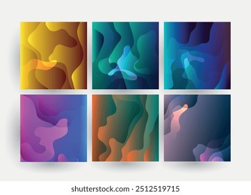 Artistic covers design. Creative colors backgrounds. Trendy futuristic design