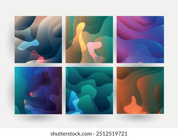 Diseño de cubiertas artísticas. Fondos de colores creativos. Diseño futurista de moda