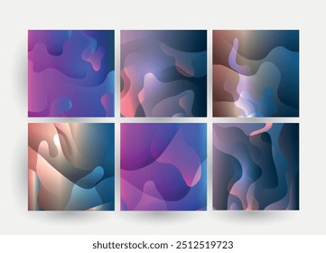 Diseño de cubiertas artísticas. Fondos de colores creativos. Diseño futurista de moda
