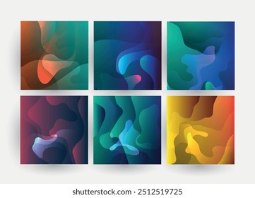 Diseño de cubiertas artísticas. Fondos de colores creativos. Diseño futurista de moda