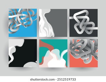Artistic covers design. Creative colors backgrounds. Trendy futuristic design