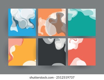 Design de capas artísticas. Planos de fundo de cores criativas. Design futurista moderno