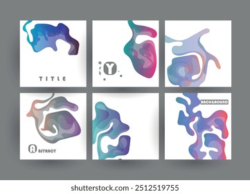 Design de capas artísticas. Planos de fundo de cores criativas. Design futurista moderno