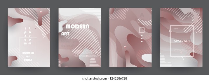 Artistic covers design. Creative cray backgrounds. Trendy futuristic design. Abstract shapes