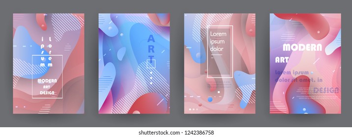Artistic covers design. Creative cray backgrounds. Trendy futuristic design. Abstract shapes