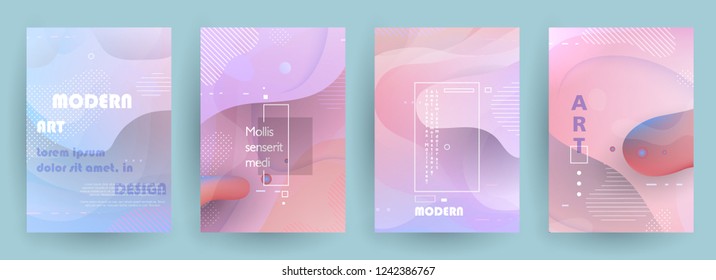 Artistic covers design. Creative cray backgrounds. Trendy futuristic design. Abstract shapes