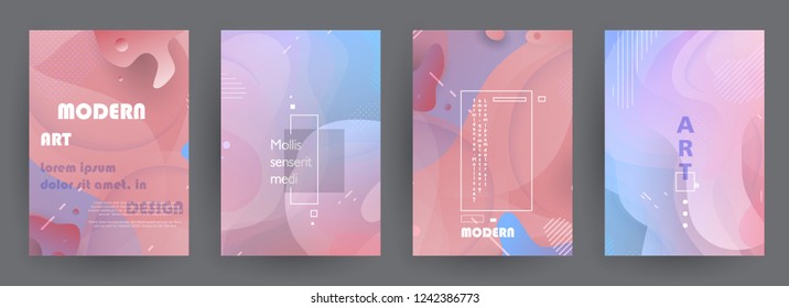 Artistic covers design. Creative cray backgrounds. Trendy futuristic design. Abstract shapes