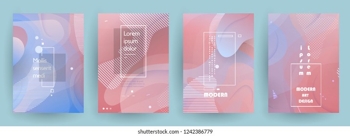 Artistic covers design. Creative cray backgrounds. Trendy futuristic design. Abstract shapes