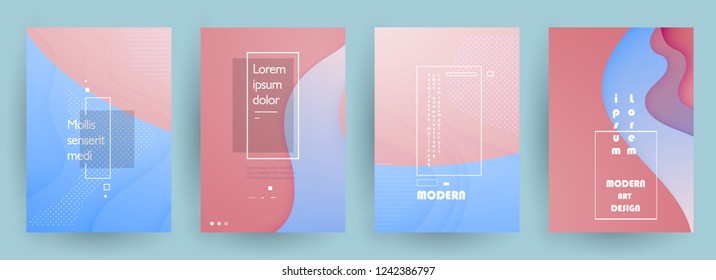 Artistic covers design. Creative cray backgrounds. Trendy futuristic design. Abstract shapes