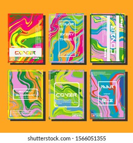 Artistic covers design. Creative fluid colors backgrounds. Trendy design. Eps10 vector