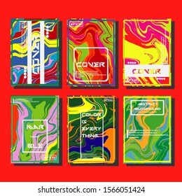Artistic covers design. Creative fluid colors backgrounds. Trendy design. Eps10 vector