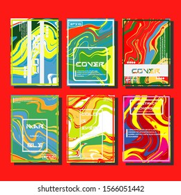 Artistic covers design. Creative fluid colors backgrounds. Trendy design. Eps10 vector