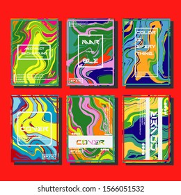 Artistic covers design. Creative fluid colors backgrounds. Trendy design. Eps10 vector